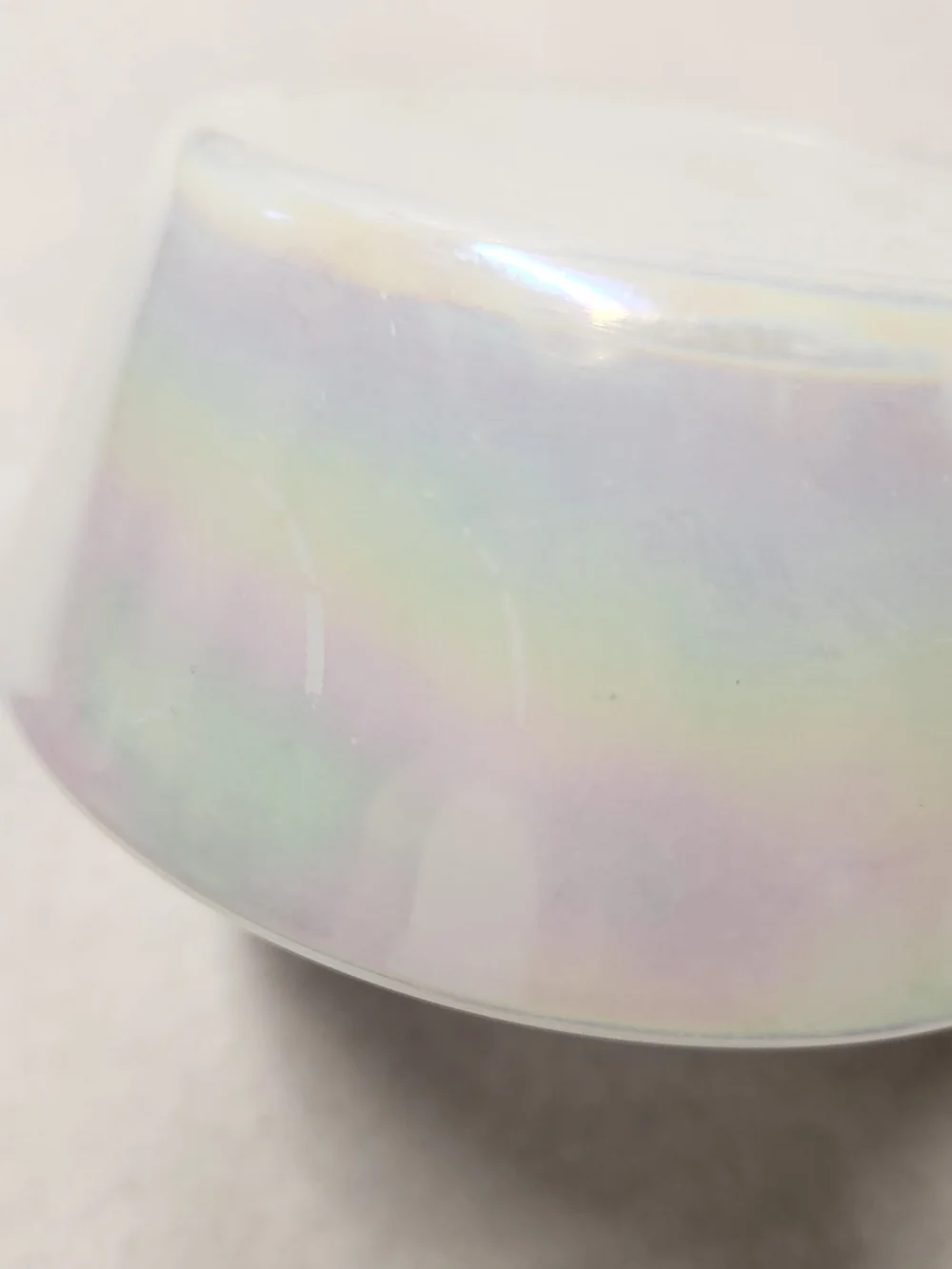Federal Glass Moonglow Iridescent Pearl White Set of 2 Dessert Bowls Vintage MCM - Picture 11 of 11